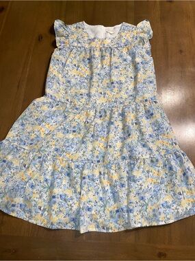 Hayden Girls Blue & Yellow Floral Tiered Dress